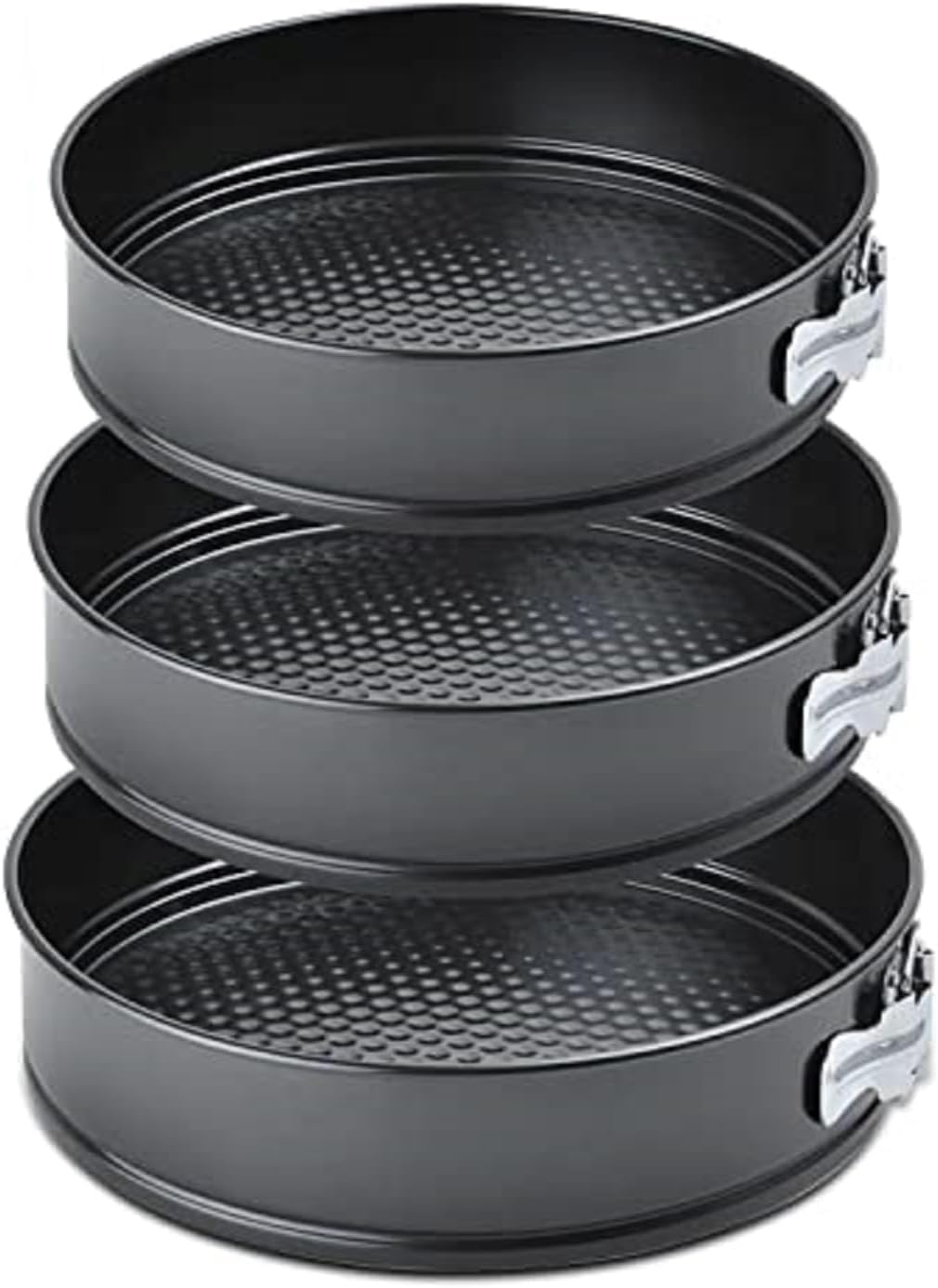 Roczential 3-Pack Springform Cake Pans, Non-Stick Cheesecake Pans with Removable Base, Leak-Proof round Cake Pan Set round Springform Molds (22Cm + 24Cm + 26Cm) image number 1