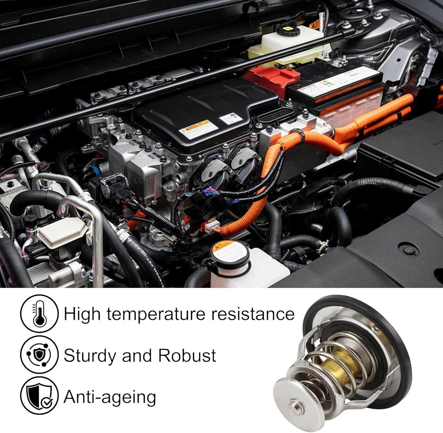 Thermostat for Toyota Lexus Camry, Car Engine Coolant Thermostat Replaces OEM# 90916-A3003 & 90916-03129, Car Accessories image number 2
