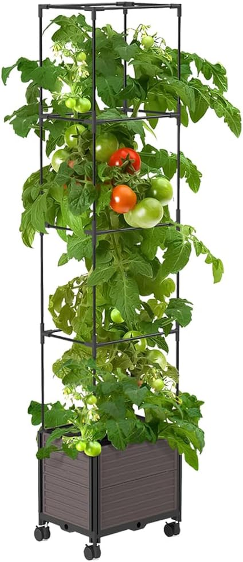 1 Pack Raised Garden Bed Planter Boxes with Trellis for Climbing Vegetables Plants 40X30X160Cm Sturdy Versatile Easy to Assemble Perfect for Patio Balcony or Garden image number 2