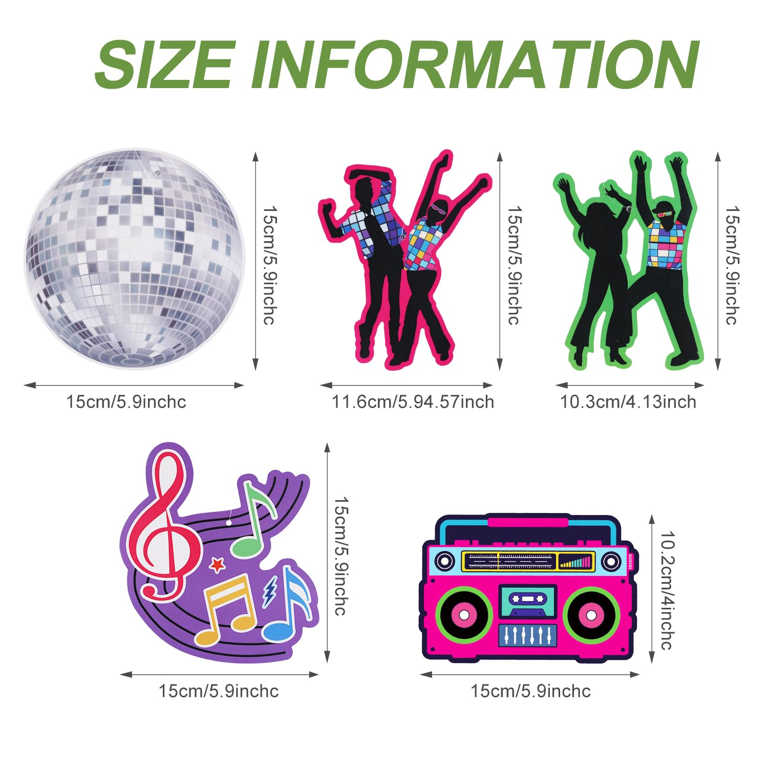 70S Theme Party Decorations, 2 Banner and 8 Hanging Swirls Lets Boogie Banner Disco Themed Party Decorations for 60S/70S/80S/90S Disco Birthday Party