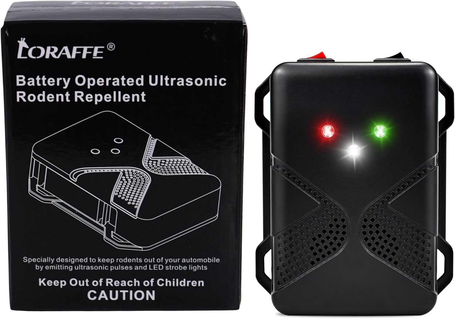 Loraffe Rodent Repellent Ultrasonic under Hood Animal Repeller Battery Powered Rodent Strobe Light Keep Rat Mice Away from Car Engine Truck Garage Attic Basement Warehouse Barn Shed Vehicle Protection image number 5