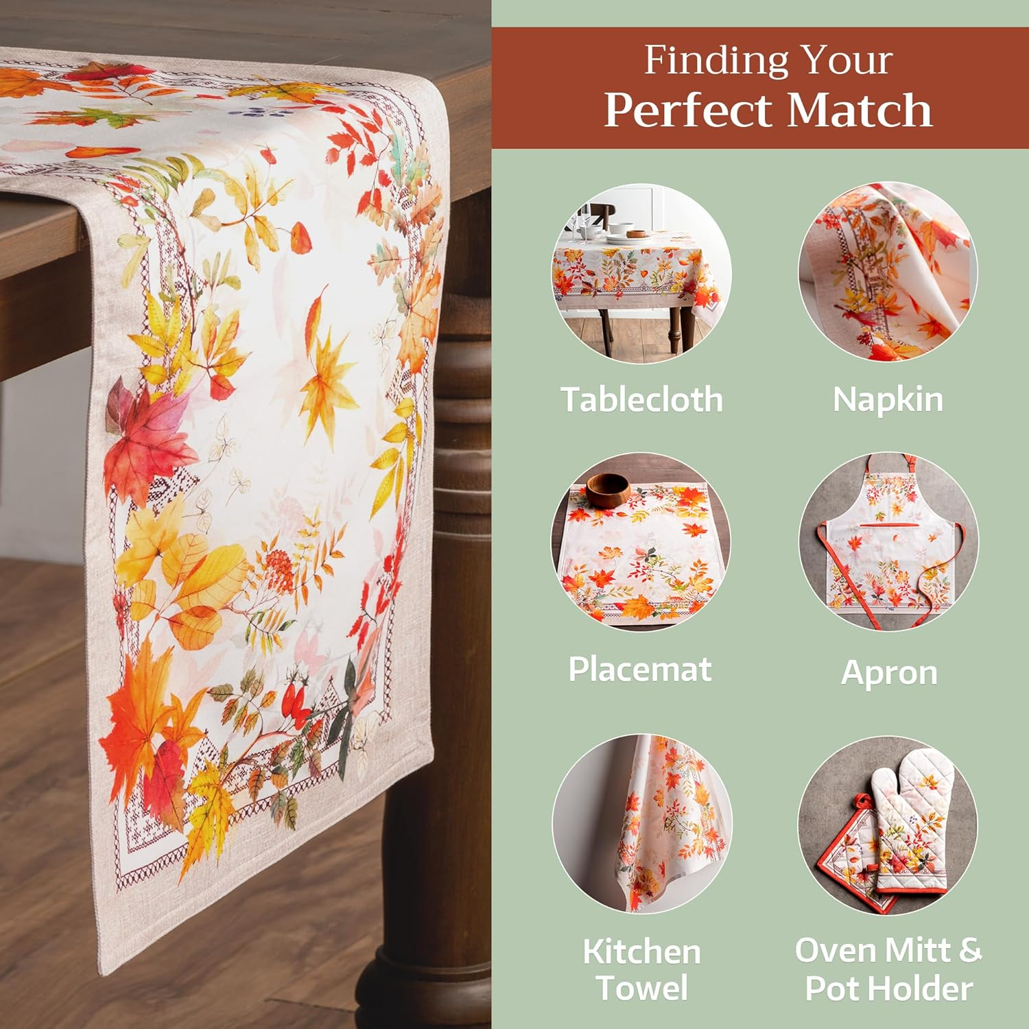 Maison D'Hermine Table Runner 100% Cotton Double Layer Table Runners 72 Inches Long Decorative for Home Kitchen Dining Party Baby Shower Wedding Bridal Shower (Amarante, 14.50" X 72") image number 6