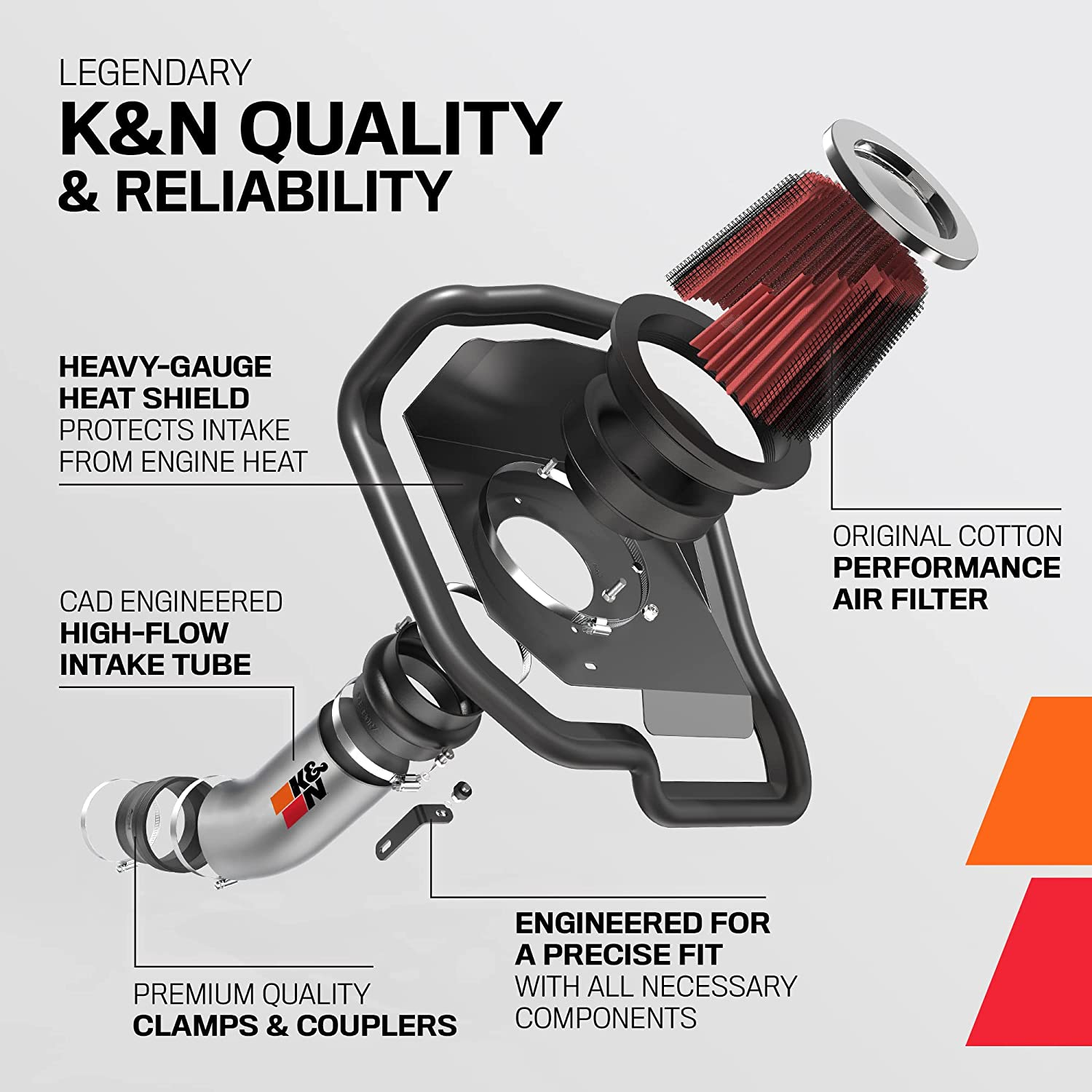 K&N 57S-9501 57I Series Performance Air Intake System Kit for 2015 Seat Alhambra II 1.4L L4 Gas image number 3