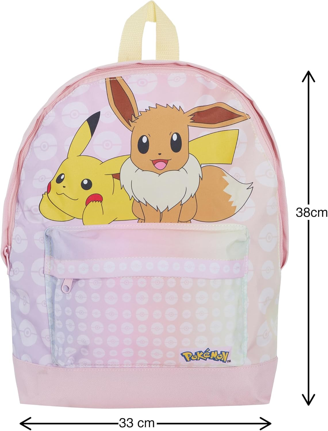 Girls Pokemon Backpack + Lunch Bag + Pencil Case 3 Piece Pikachu & Eevee College School Bag Set image number 2