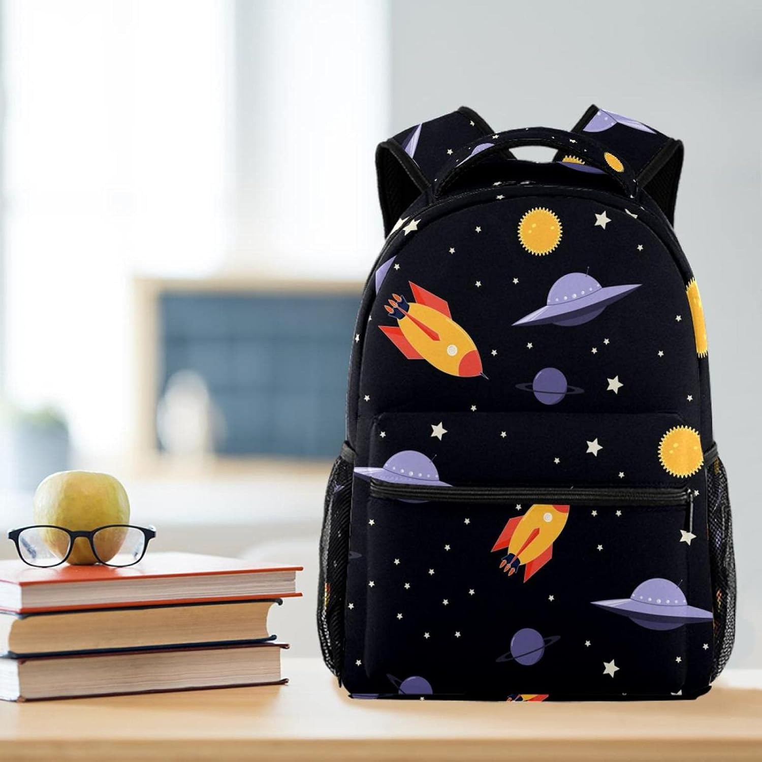 Cosmos Rockets Spaceships Ufos Backpack Students Shoulder Bags Travel Bag College School Tote Backpacks