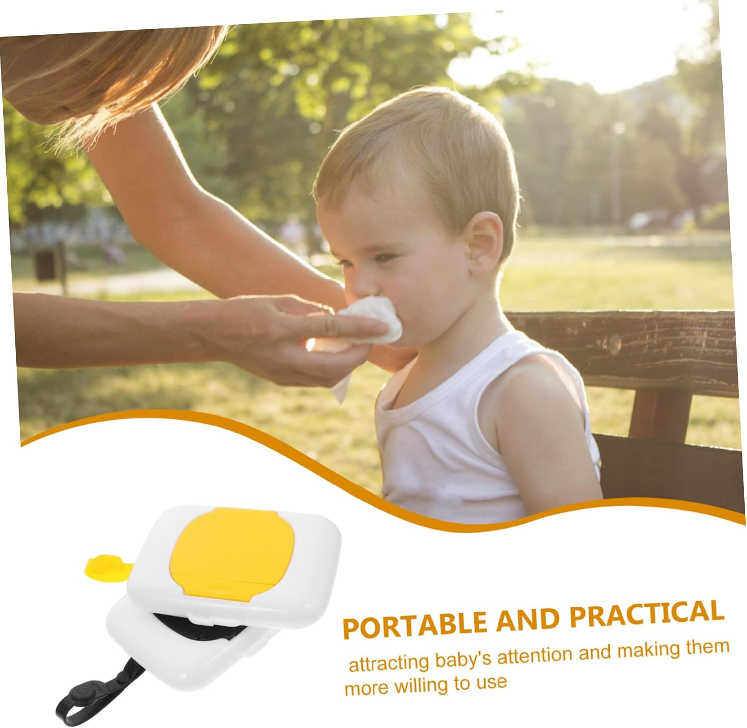 CANIGHT 2Pcs Portable Wipe Dispenser Refillable Travel Wet Tissue Holder for Go Use Compact and Design For image number 1