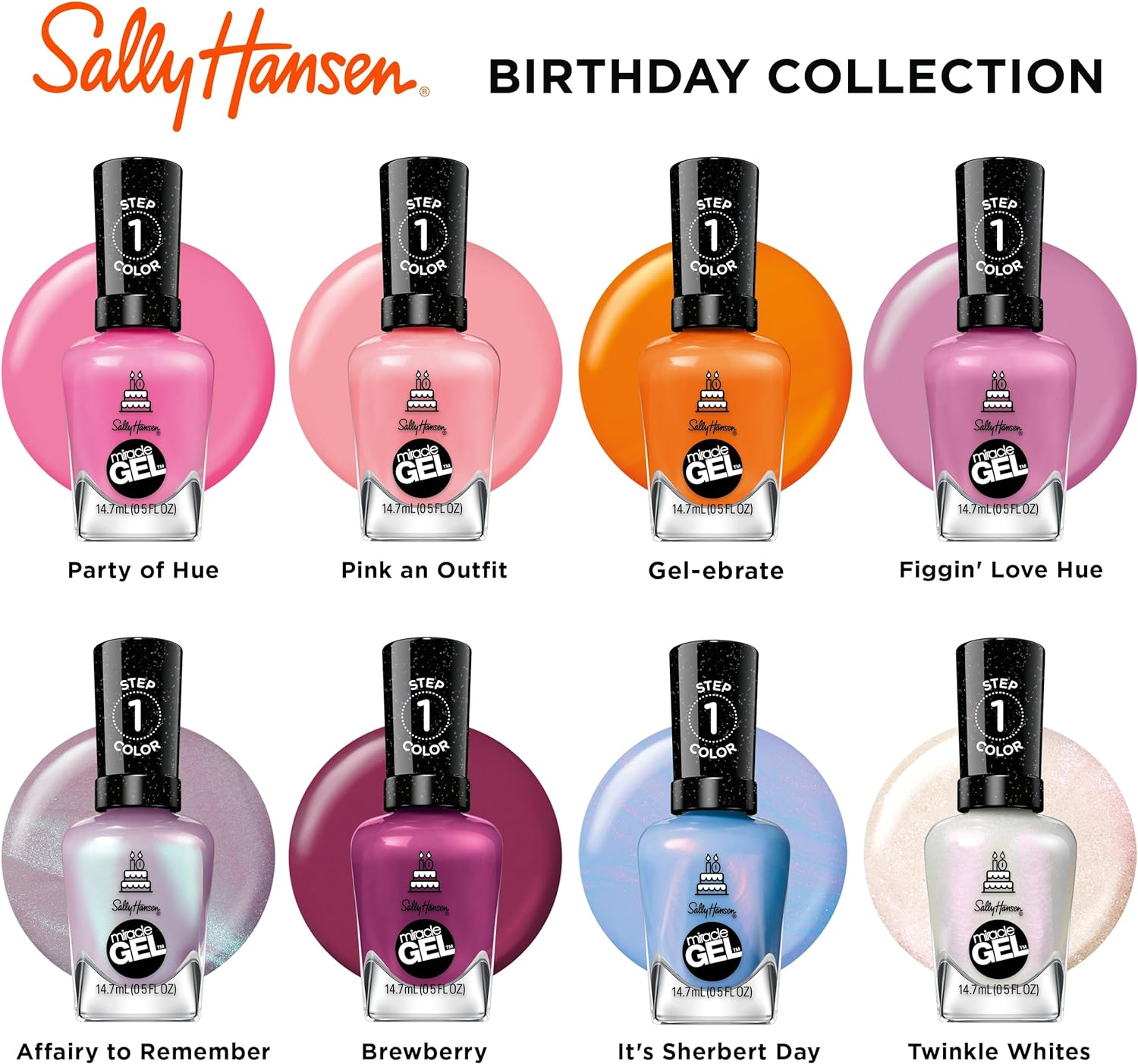Sally Hansen Miracle Gel Nail Polish - Friggin' Love Hue, 14.7 ML (Pack of 2) image number 4