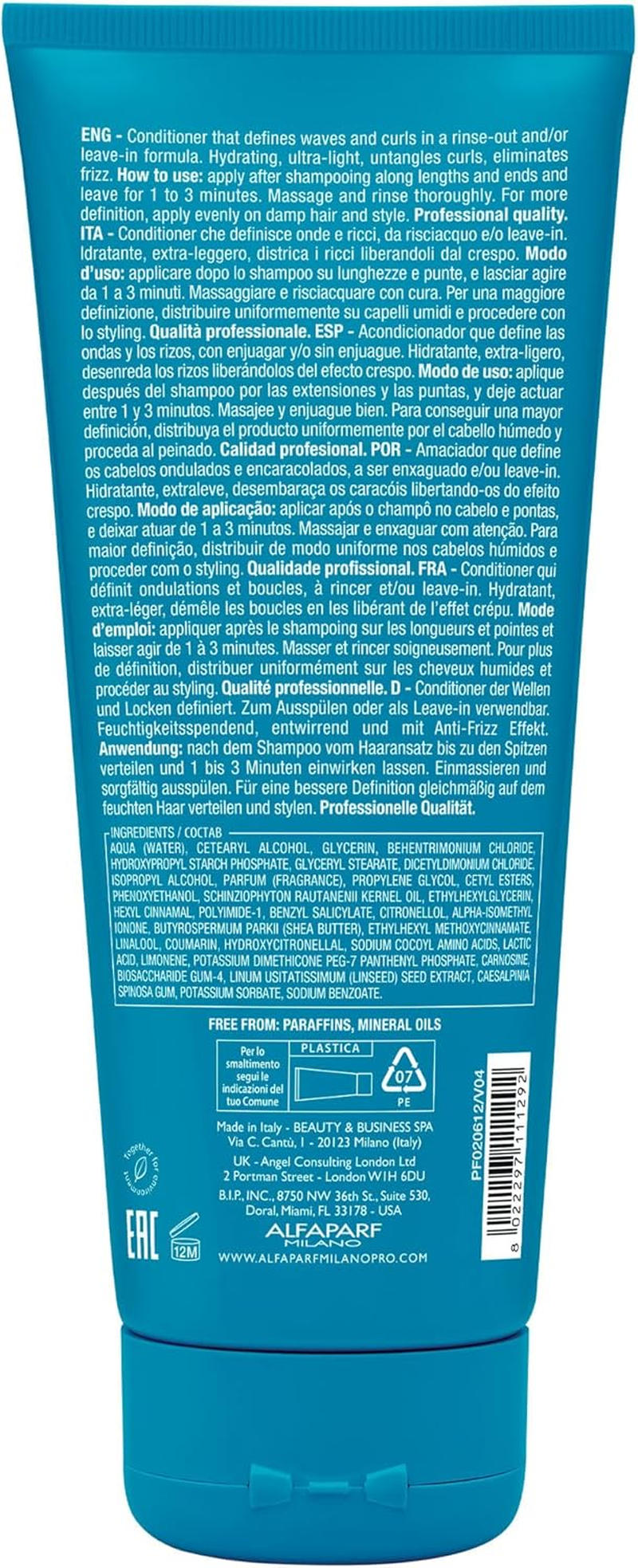 Alfaparf Milano Semi Di Lino Curls Enhancing Conditioner - Hydrating, Frizz Reducing - Humidity Protecting, Leave-In Hair Conditioner - 6.76 Oz image number 5