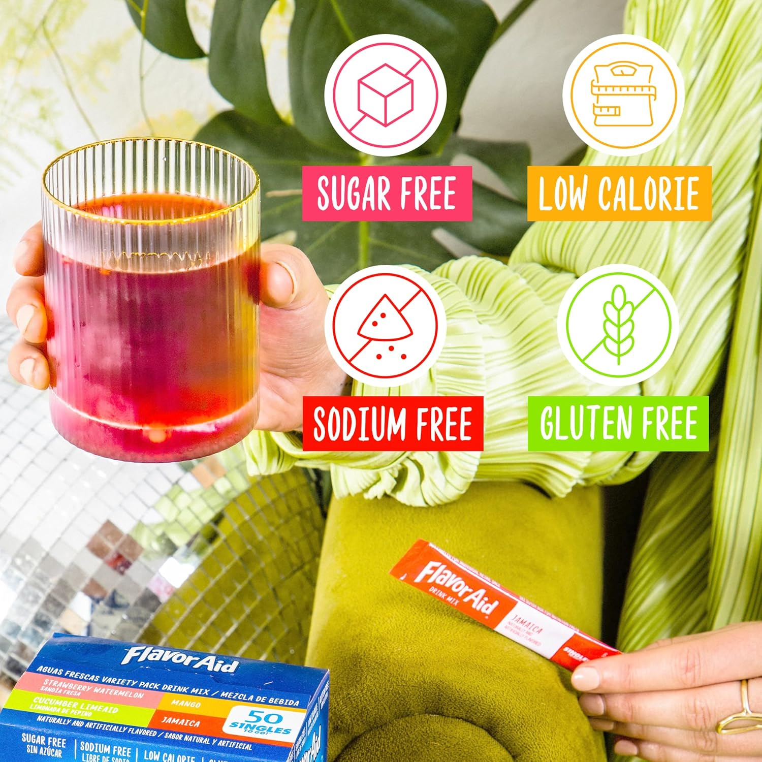 Flavor Aid Aguas Frescas Singles to Go Variety Pack, Powdered Drink Mix, 1 Box (50 Single Servings) image number 3