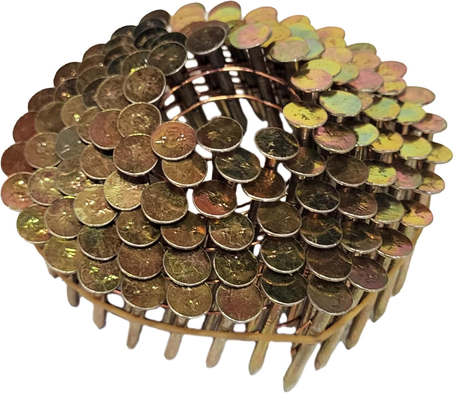 Coil Roofing Nails 1-1/4" X 0.120 Electro Galvanized, 15 Degree - 720Pcs (120Pcs per Coil, 6Coils per Box) - DHCRN-114.120-720 image number 2