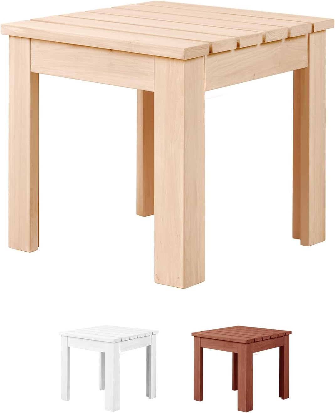 ALFORDSON Outdoor Wooden Side Desk for Adirondack Chair Bench, Durable Fir Wood Coffee Table for Patio Garden Porch Beach Armchair Lounge Seater, Lawn Furniture Tabletop, Wood