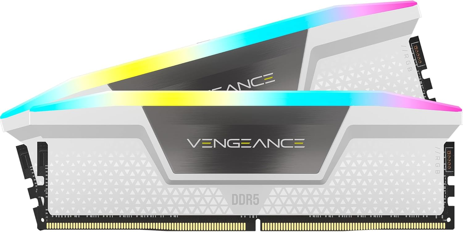 CORSAIR Vengeance RGB DDR5 RAM 64GB (2X32Gb) 6000Mhz CL30 Intel XMP Icue Compatible Computer Memory - White (CMH64GX5M2B6000C30W)