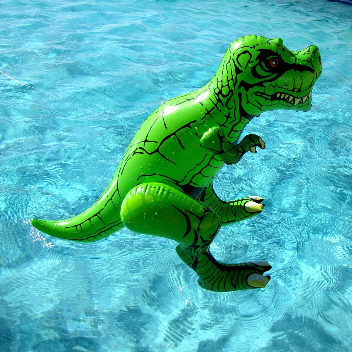 Treasure Gurus 24" Inflatable Tyrannosaurus T Rex Swimming Pool Dinosaur Water Float Blow up Toy Floaties
