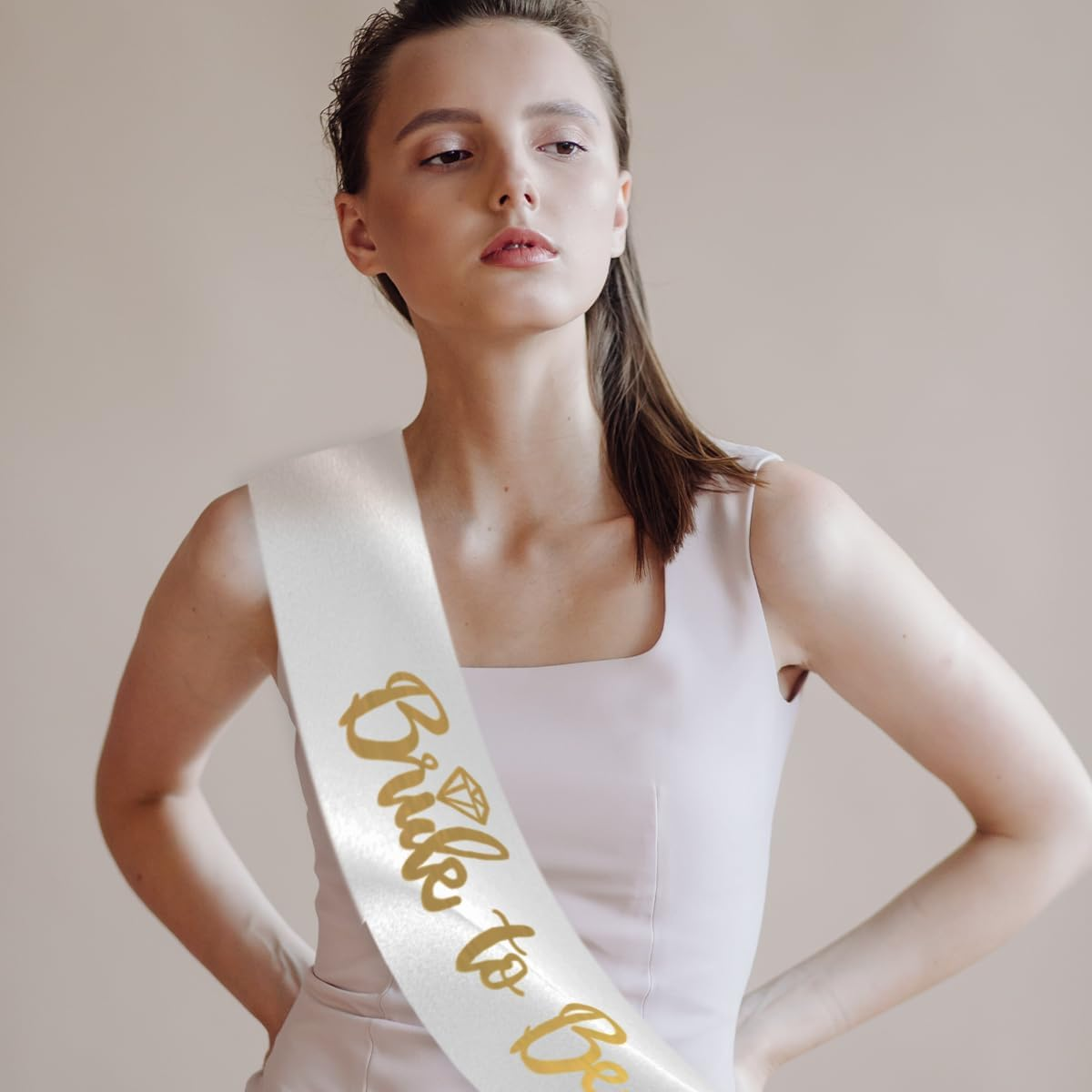 Bride to Be Sash, 7 PCS Bridesmaid Sashes for Hen Party, Wedding Decoration (9.5 X 78.74Cm/3.75 X 31In) image number 2