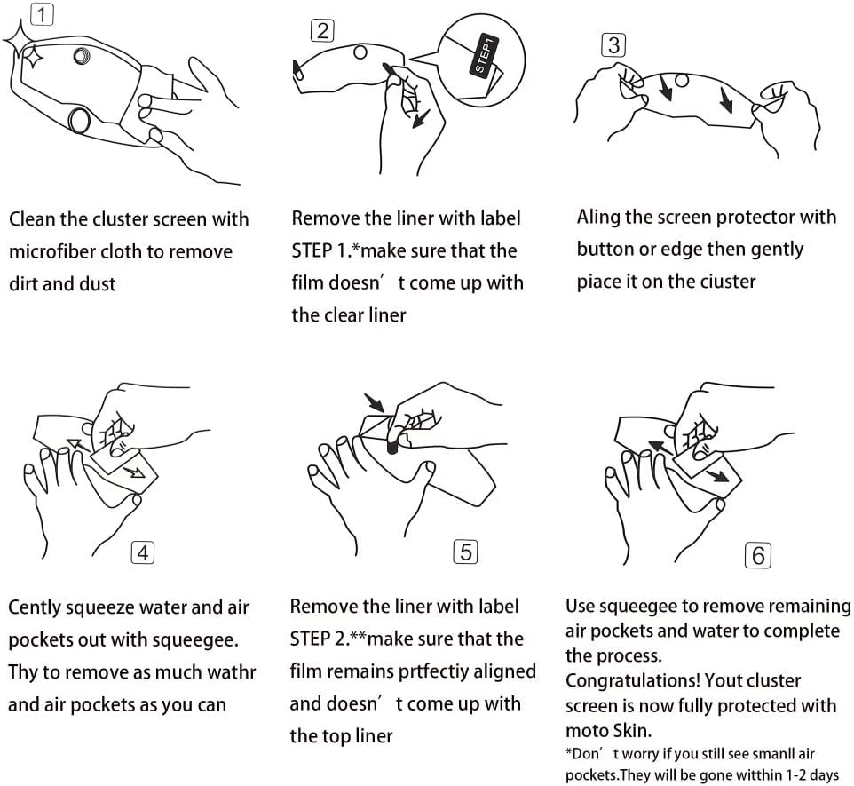 CLEZON for Royal Enfield, for Meteor 350, for Meteor350, 2021-2023 Motorcycle Scratch Cluster Screen Dashboard Protection Instrument Film Screen Protector(1 SET) image number 1