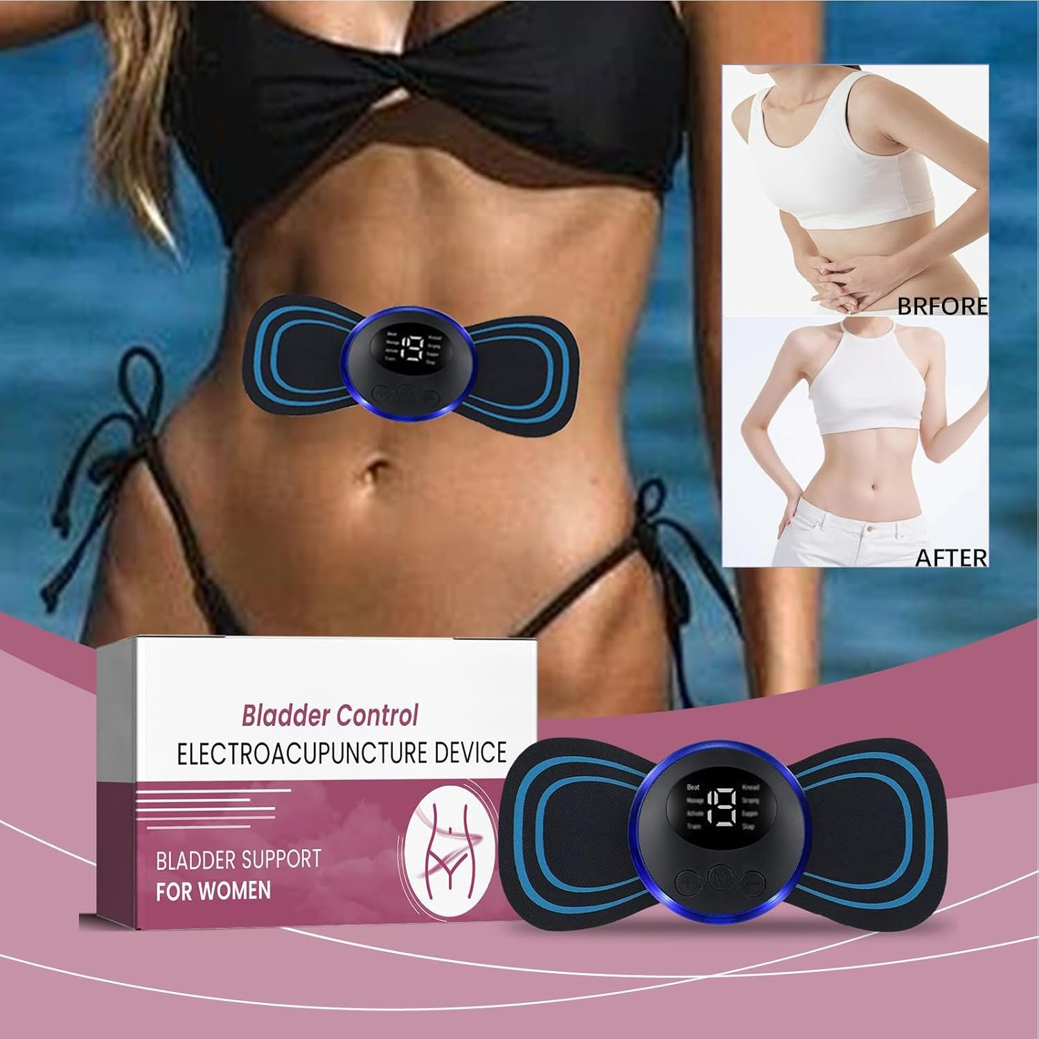 Pelvic Floor Exerciser, Pelvic Training Device, Multi-Functional Body Massage Tool Thigh Exerciser for Gym Workout Home Dormitory Indoor Postpartum Health Travel Hotel image number 3