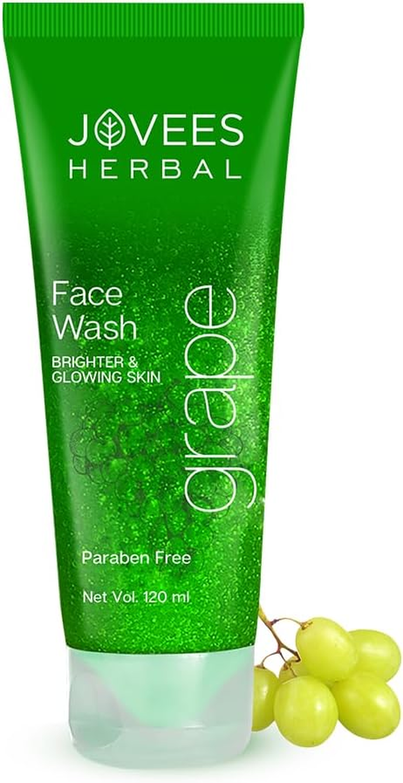 Jovees Herbal Grape Fairness Face Wash for Glowing Skin - All Skin Types - Paraben & Alcohol Free, 120 ML (Pack of 1) image number 6
