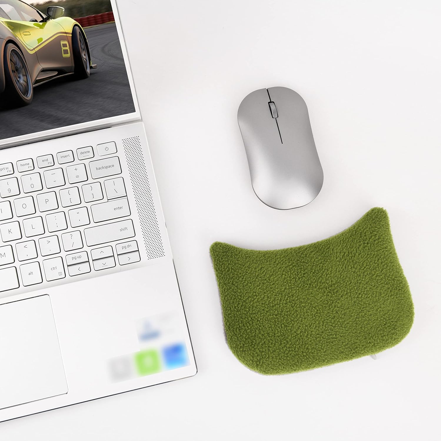 Large Ergonomic Mouse Wrist Rest Bean Bag, Ergobeads Mouse Pad Wrist Support for Computer, Laptop, PC Gaming, Home Office Work, Easy Typing Wrist Pain Relief (Green) image number 2