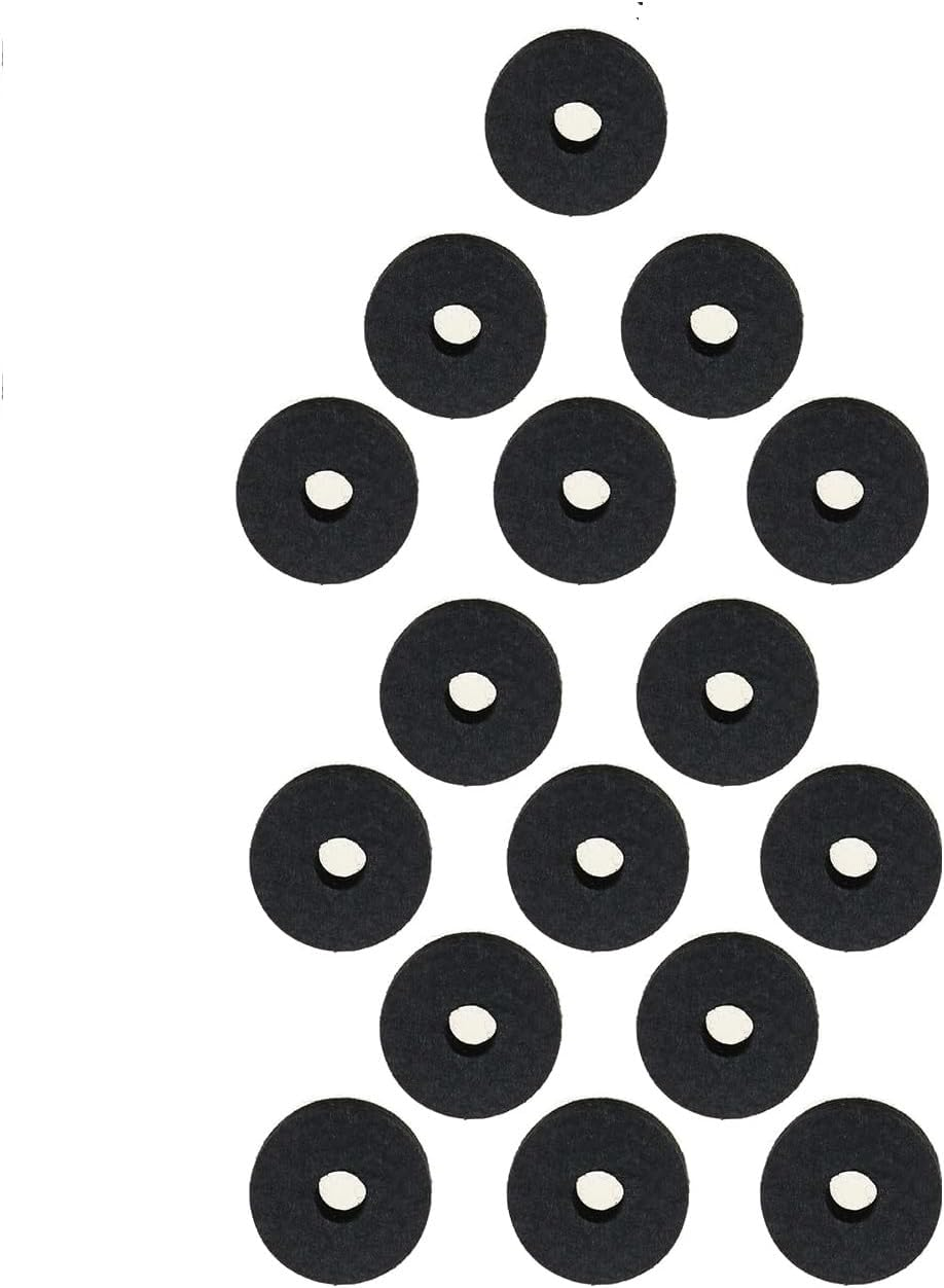 16PCS Cymbal Felt Washers, 3.5Cm Non Slip Felt Pads Cymbal Replacement Accessories for Drum Set Drum Cymbal Felt Pad-Black image number 5