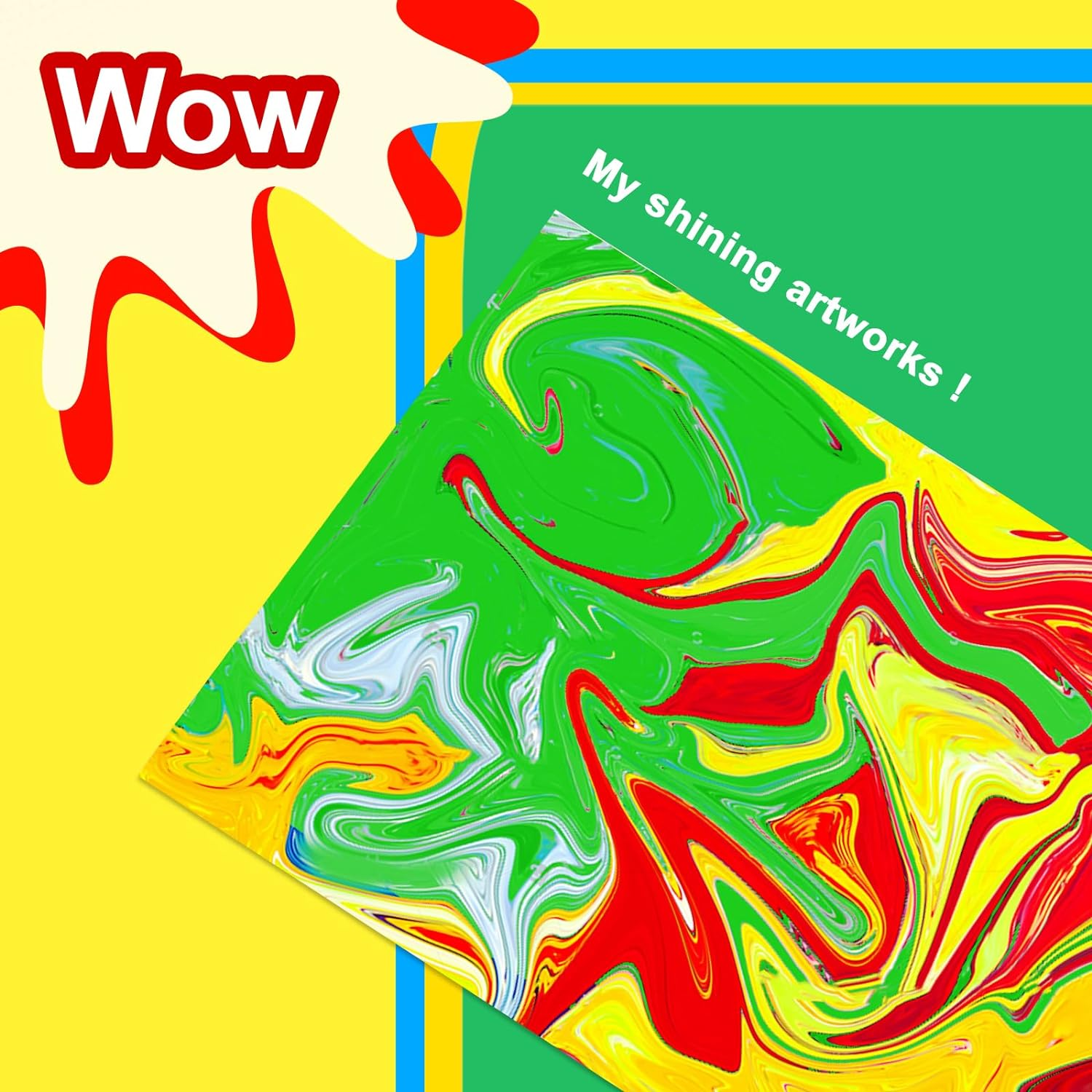 Arts & Crafts for Kids Ages 8-12 6-8 3-5,Water Marbling Paint Kit, Art Supplies for Kids,Birthday Gifts Toys for Girls Boys 3+Year Old