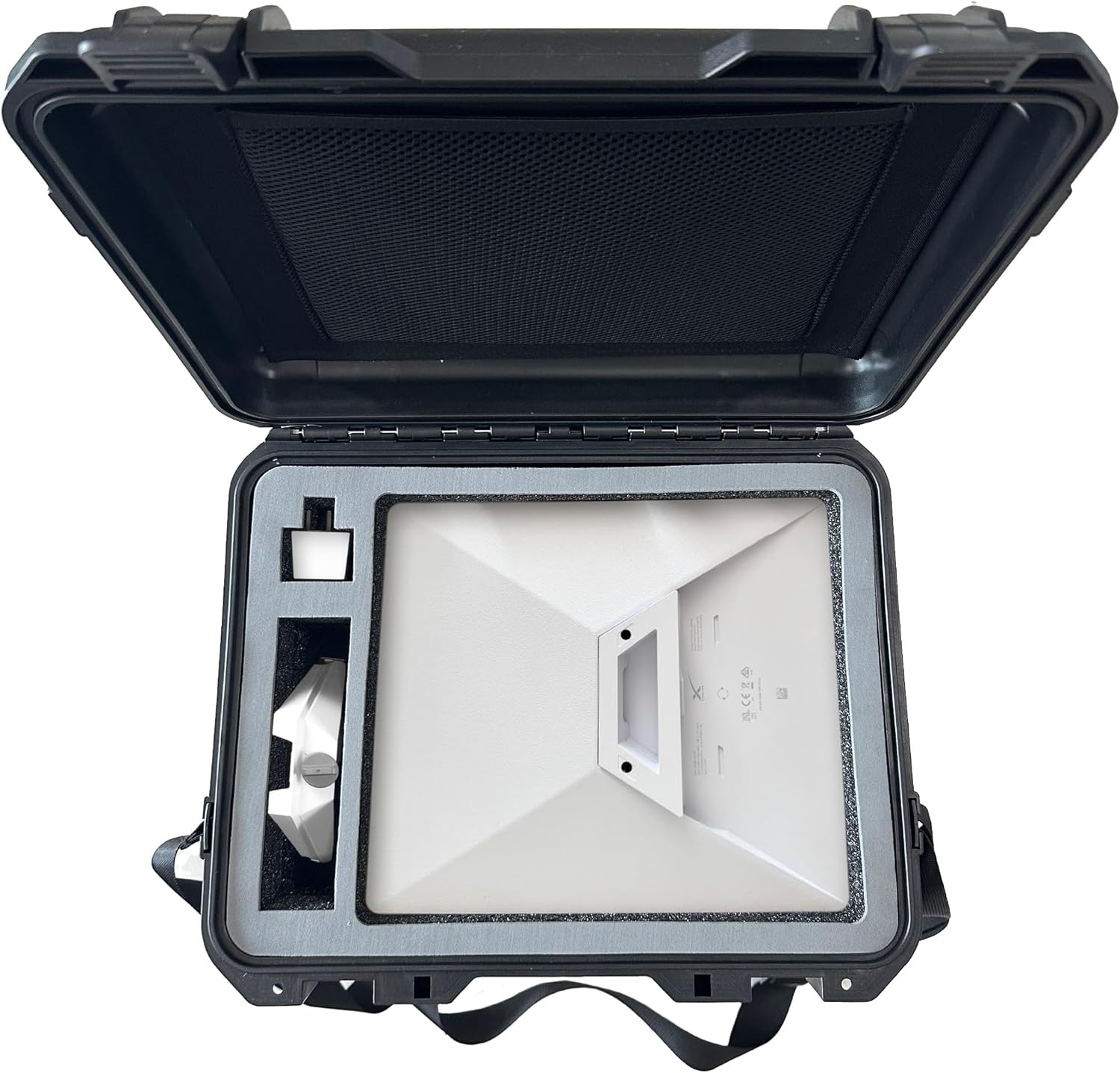 INNVO Waterproof Case for Starlink Mini, Travel Case with Customized Foam for Starlink Dish and Accessories, Hard Shell, Shoulder Strap Black (IWC009 (Starlink Mini Case)) image number 3