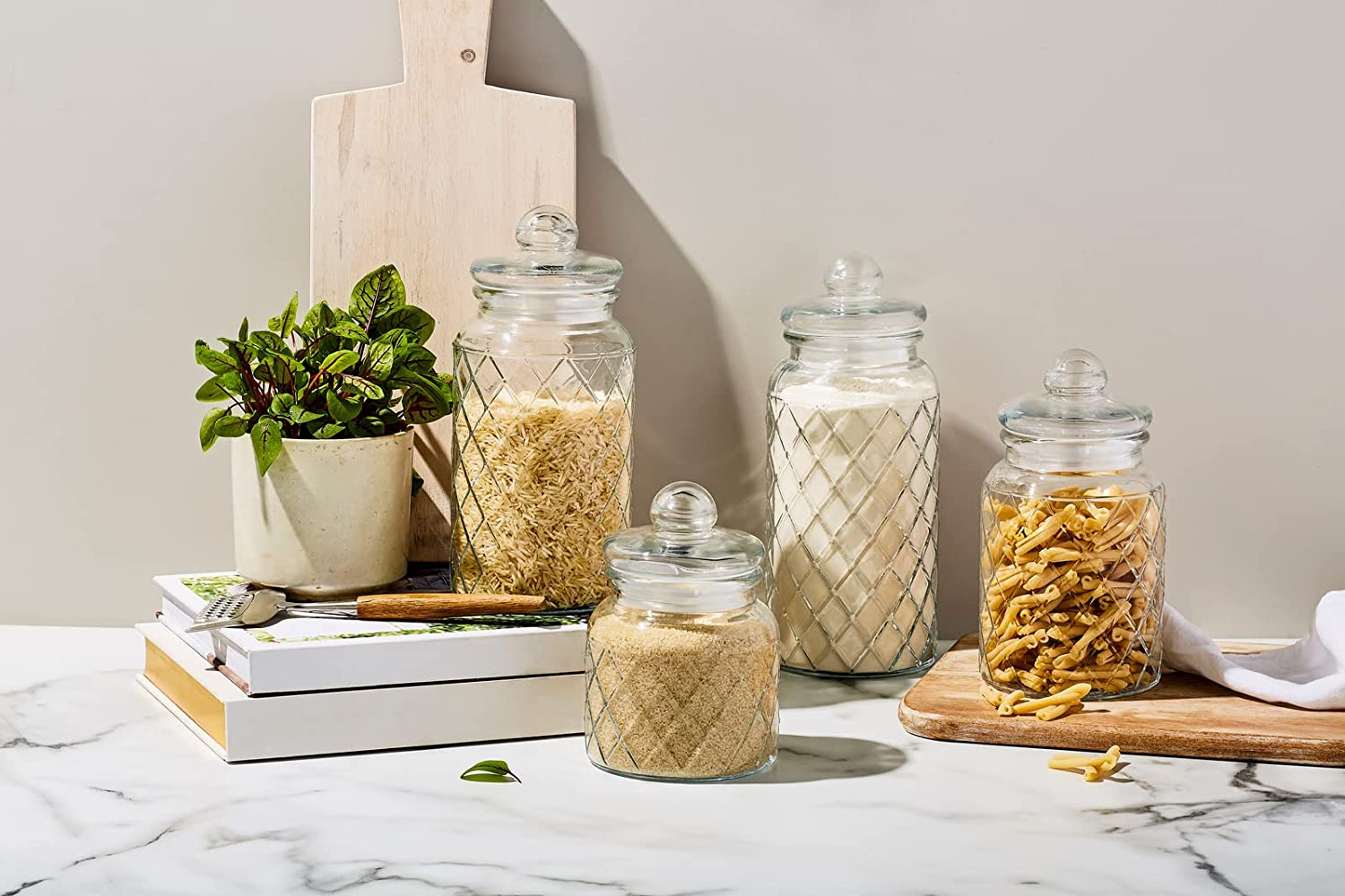 Casa Domani Trellis Storage Jars Set 4 Gift Boxed image number 1