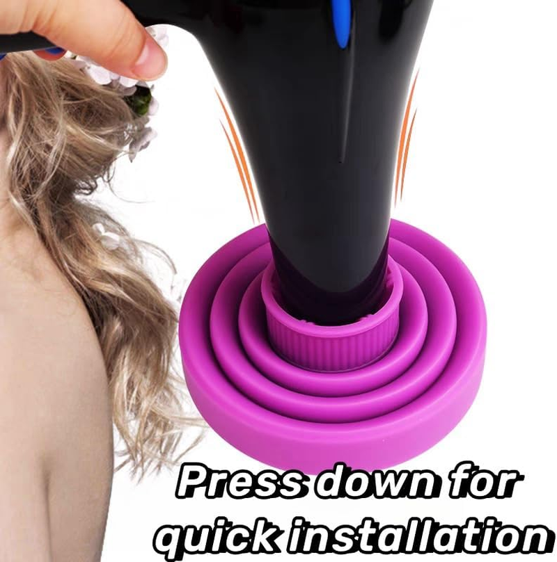 Curly Hair Diffuser, Universal Diffuser for Dryer, Diffuser for Hair Dryer, Universal Folding Hair Diffuser, Silicone Dryer Diffuser, Foldable Silicone Diffuser for Hair Dryer image number 1