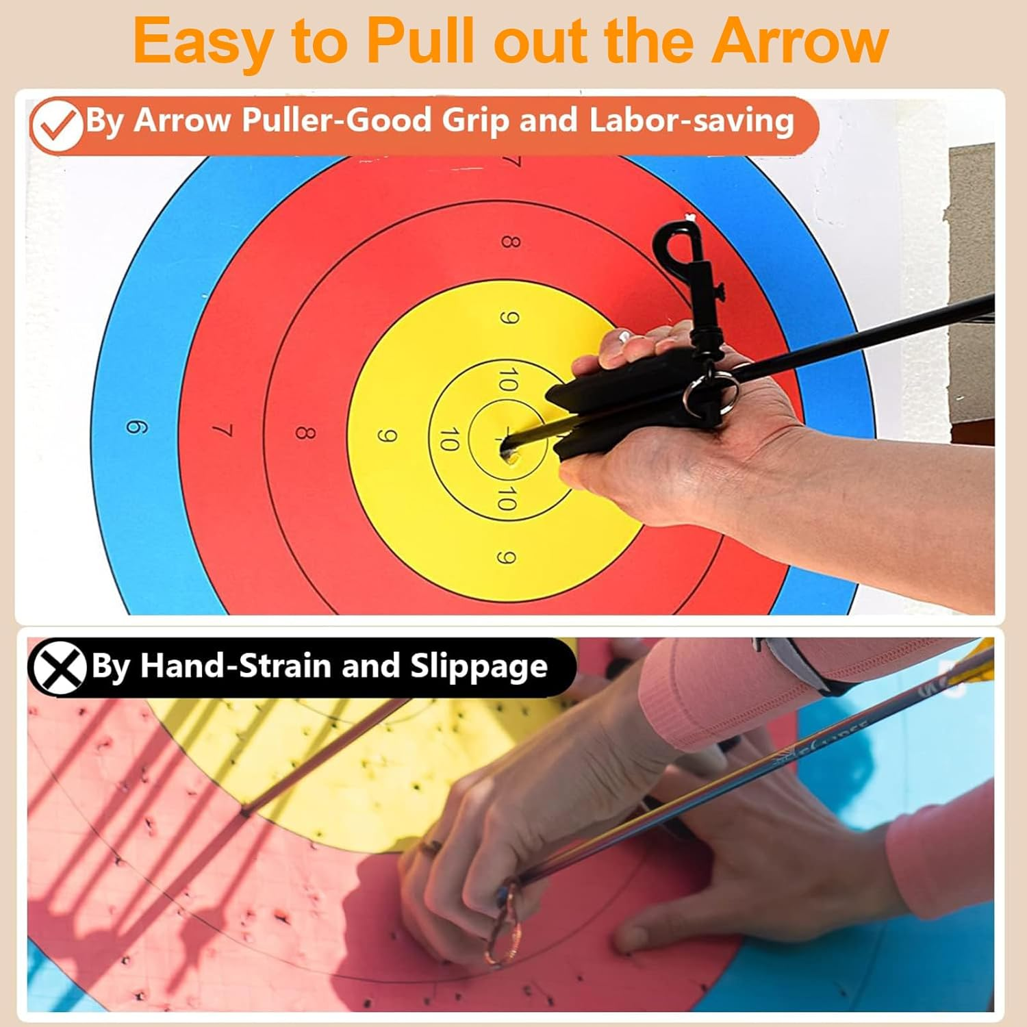 Archery Arrow Puller, Rubber Arrow Puller with Belt Clip Tool for Drawing Arrows 2 Pack Arrow Puller Non-Slip Archery for Pulling Arrows image number 6