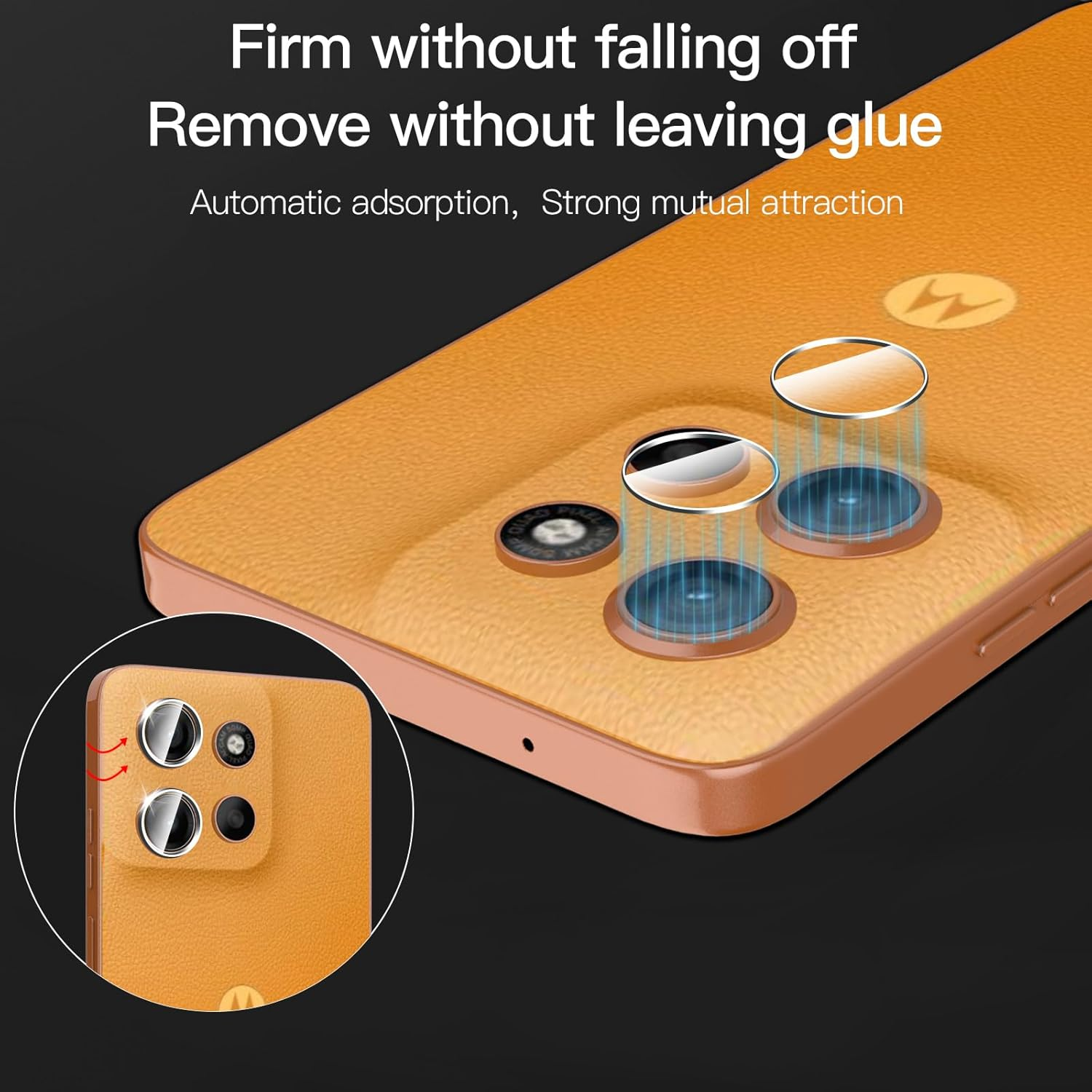 Anoowkoa 2+2 Pack for Motorola Moto G15/G15 Power Screen Protectors and Camera Lens Protectors Guard Tempered Glass Film, anti Fingerprints Protective Film - 02 image number 6