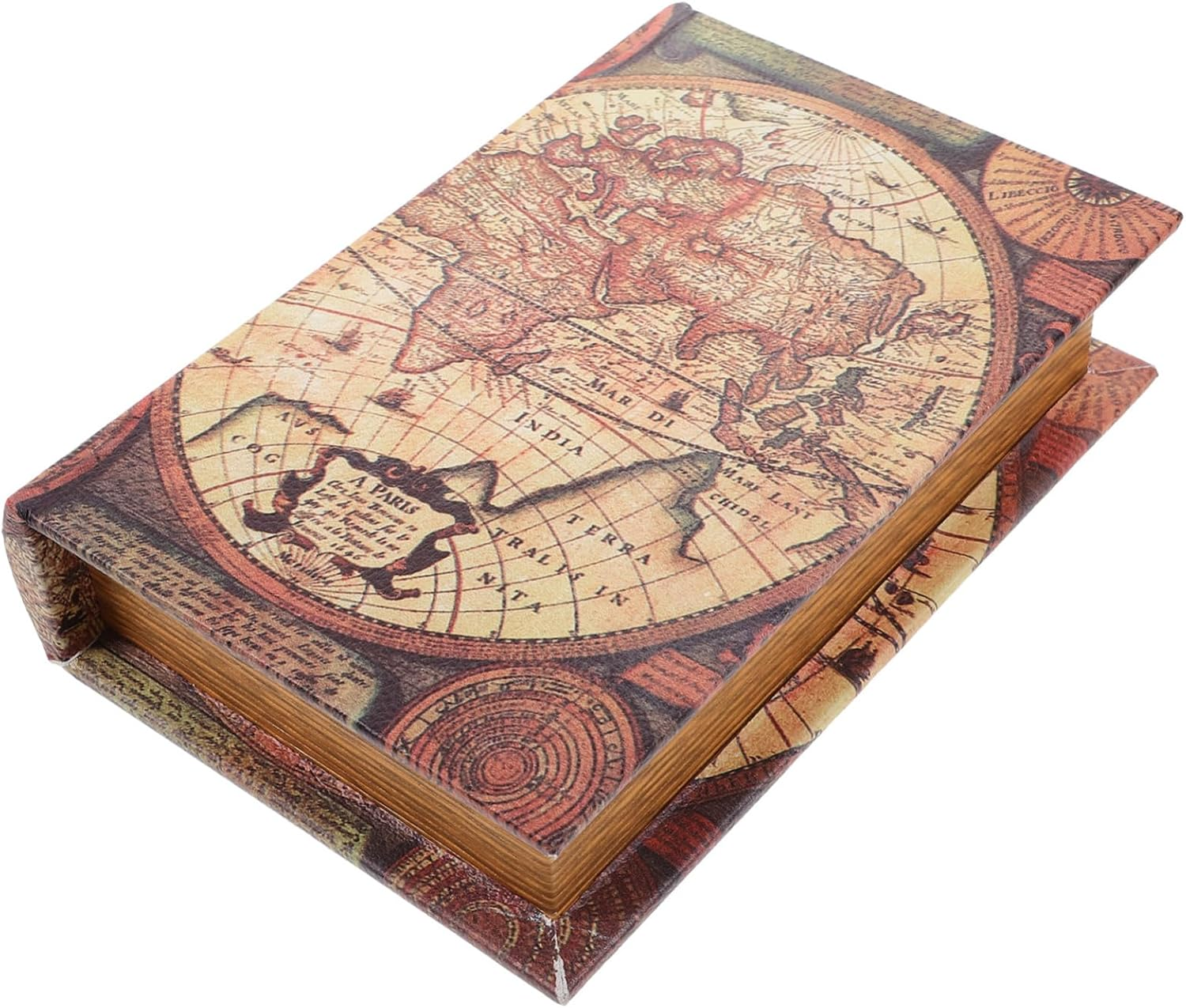 Ciieeo Fake Book Box Vintage Rectangular Trinket Storage Box Small Size Decorative Prop Book for Home Office Ornament image number 2