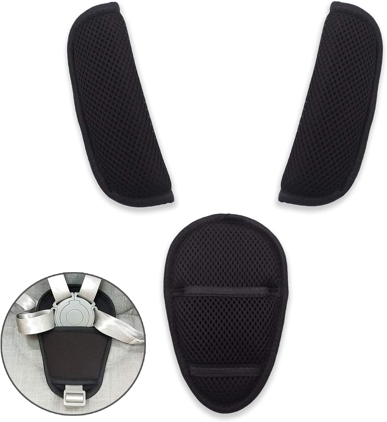 3 Pack Seat Belt Strap Covers, Car Seat Straps Shoulder Pads Suit Universal Stroller Belt Covers for Baby Kids, Car Seat Strap Covers for Car Seats, Pushchair image number 1