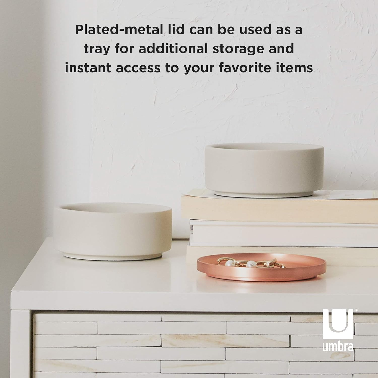 Umbra 299470-633 Tesora Box, Concrete/Copper - Terrazzo/Chrome image number 7