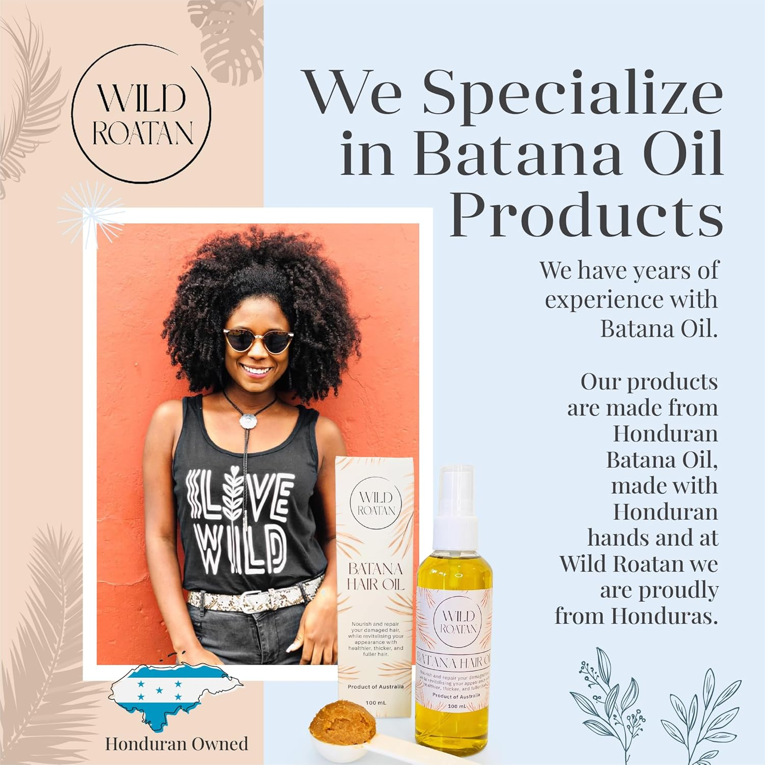 Batana Hair Oil from Honduras | Hair Growth & Scalp Treatment for Men & Women | Batana Oil Specialist | Honduran Owned Company | 100Ml image number 3