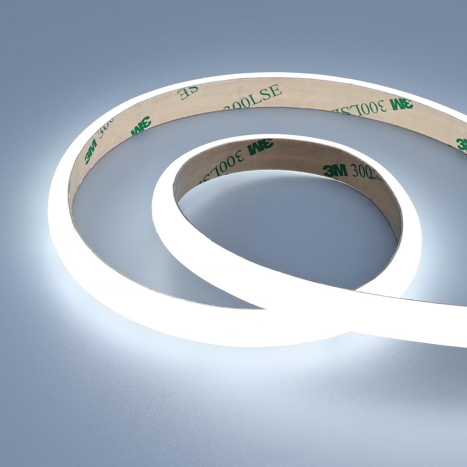 JOYLIT UL PRO+ 24V LED Strip Light 3300LM/M High Brightness CRI 90+, Invisible Leds, Continuous Glow, Bright Cool White Neon Rope Light, Task Lighting