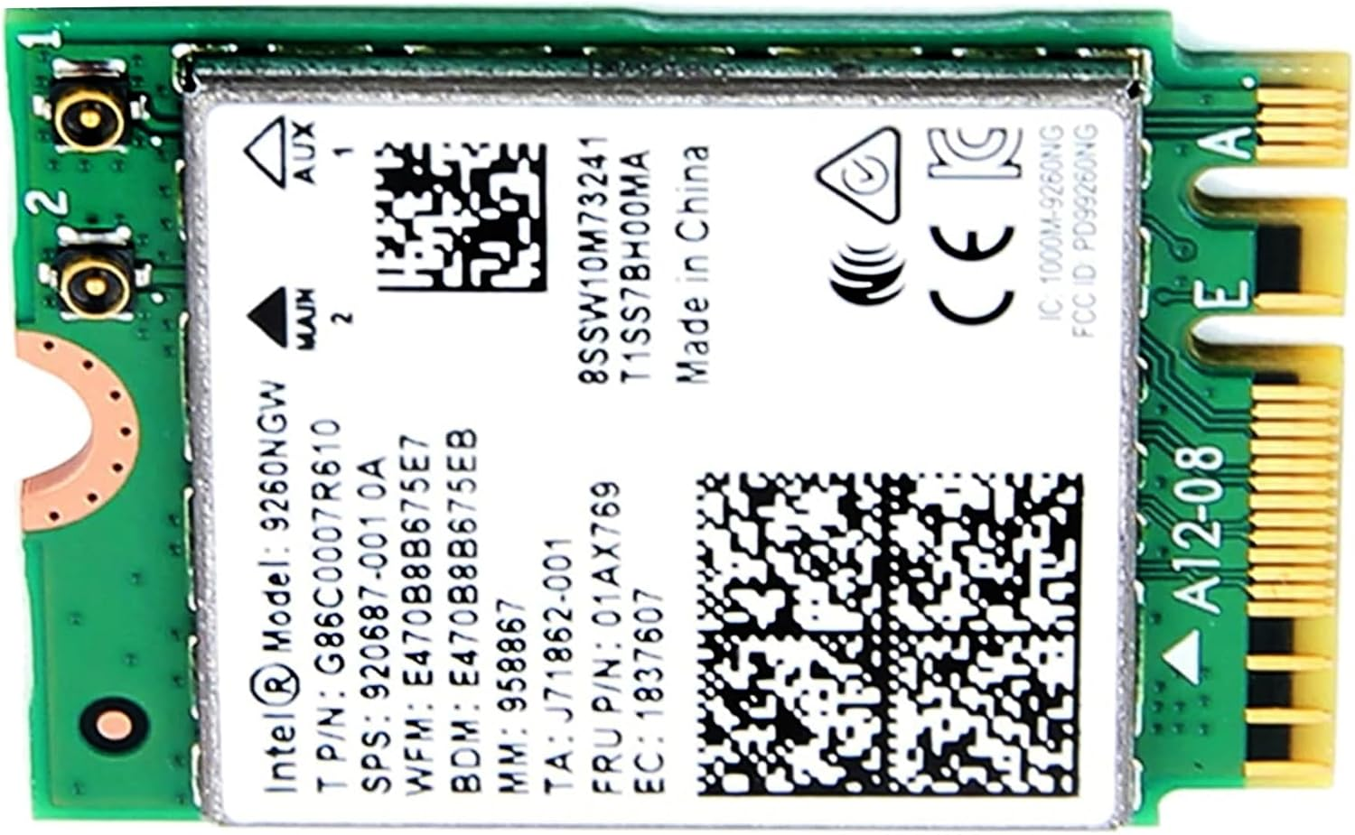 Dual Band Wireless 9260 AC Wifi Card | Wireless Network Card 9260NGW 1.73Gbps Bluetooth 5 Suitable for Phone Windows 10 64 Bit * Google Chrome Operating System Linux (9260 M2) image number 4