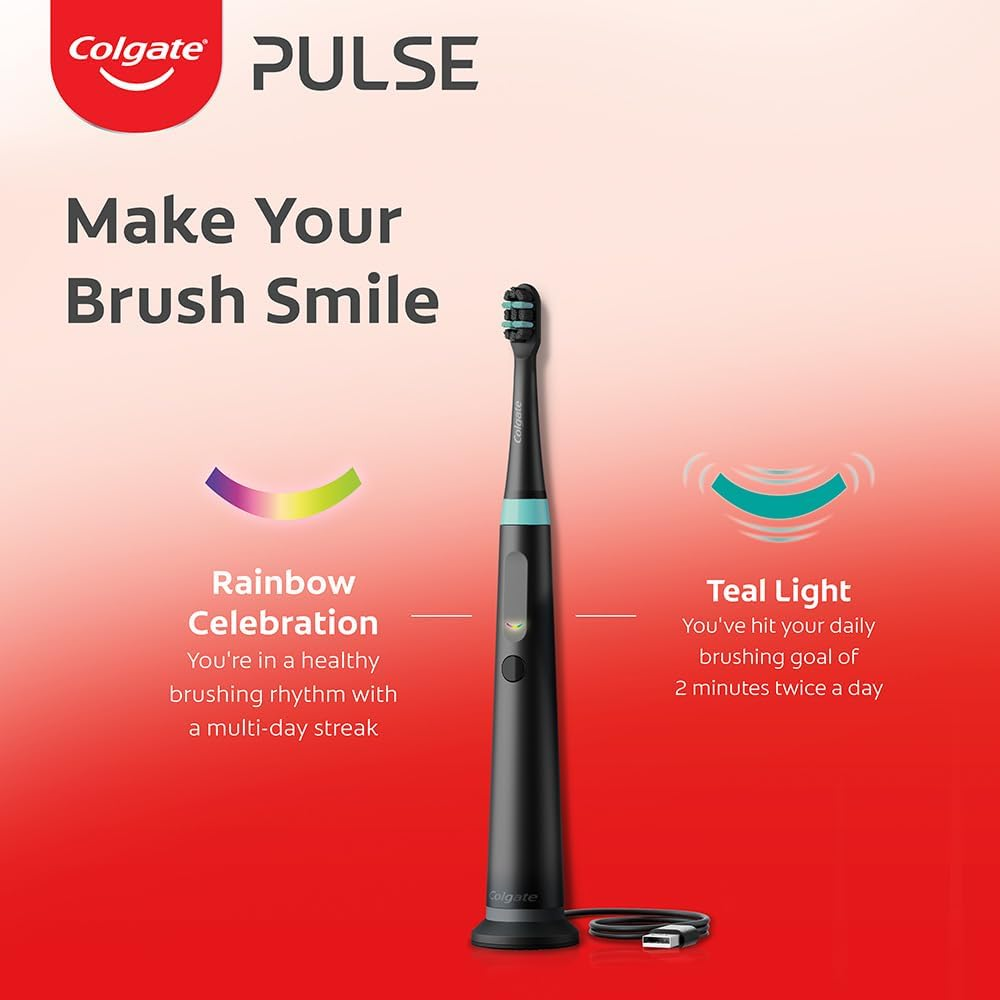 Colgate Pulse Essential Electric Toothbrush, 1 Pk, Deep Clean, Plaque Removal