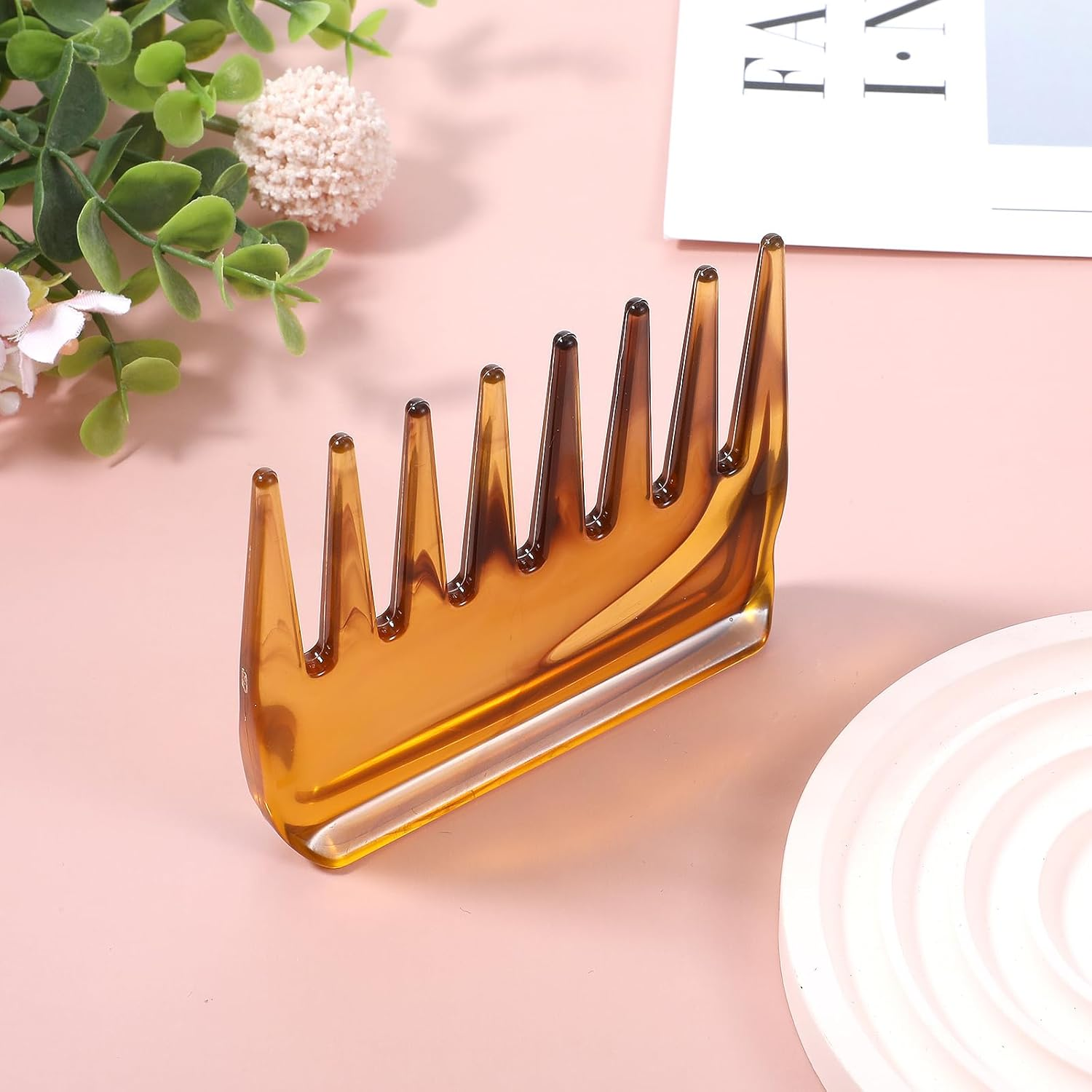 Mini Wide Tooth Comb - Small Pocket Comb for Wet & Dry Long, Curly & Thick Hair image number 6