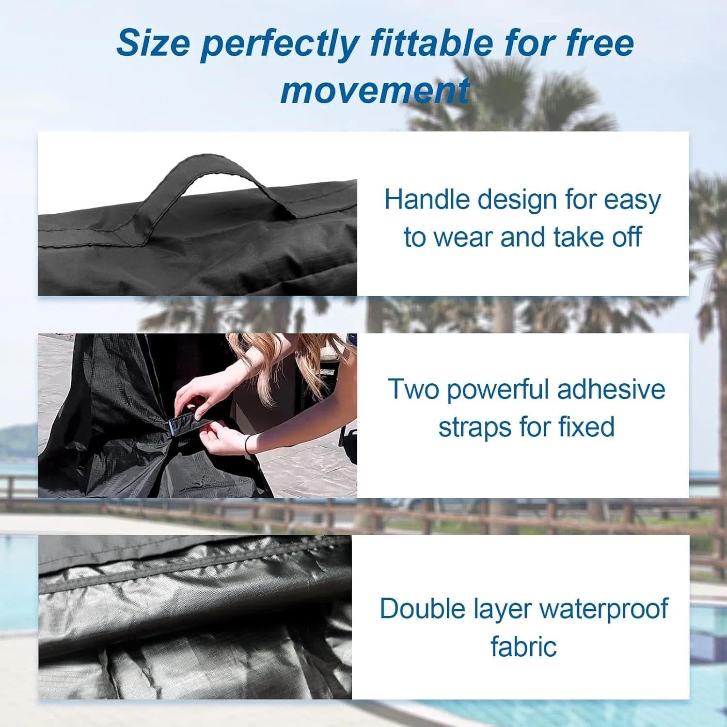 Pool Cleaner Cover, Universal Fit Waterproof Storage Bag, Compatible with Popular Models, High-Intensity Fabric, Suitable for Pool Equipment, Dolphin, Polaris, Hayward, Smart, AIPER &ndash; CRFY image number 3