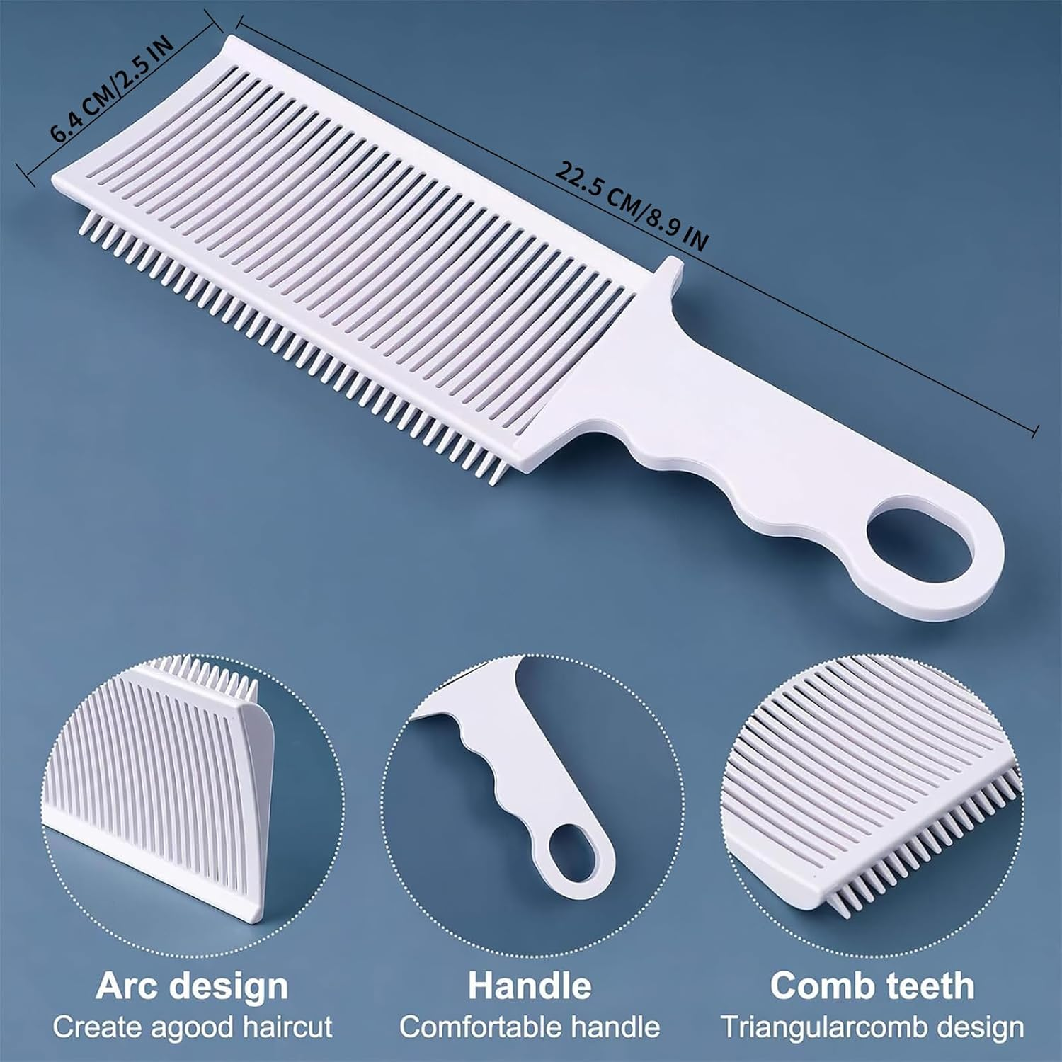 Itadaku 3-Pack Fade Comb Set, Curved Fade & Positioning Comb for Beard Styling, Sideburns, and Men'S Hairstyles, Professional Hair Cutting Tool for Home, Salon, and Barbershop Use image number 6