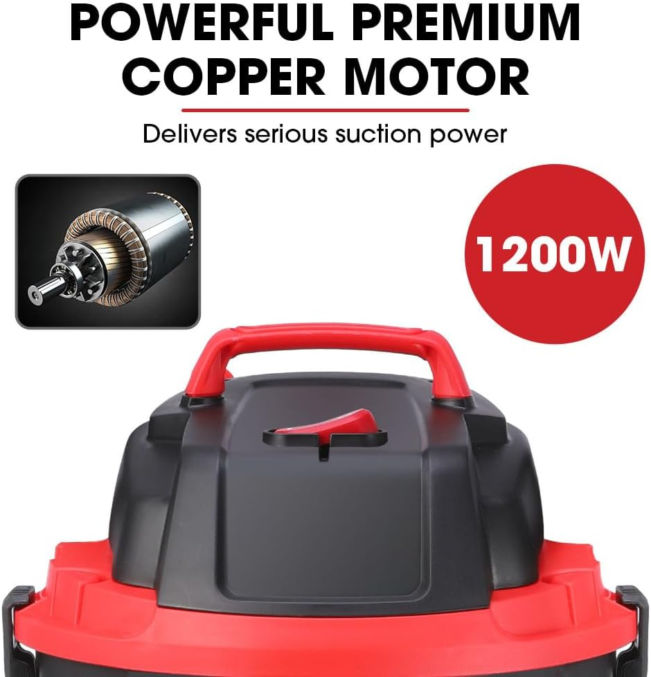 Baumr-Ag 30L 1200W Wet and Dry Vacuum Cleaner, with Blower, for Car, Workshop, Carpet