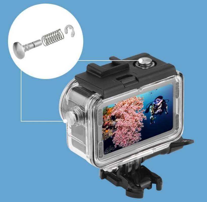 DJI Osmo 5 Action 4 Action 3, 60M/164FT Underwater Housing Shell, Waterproof Housing Case for Protective Underwater Dive Housing Case Shell with Bracket Accessories