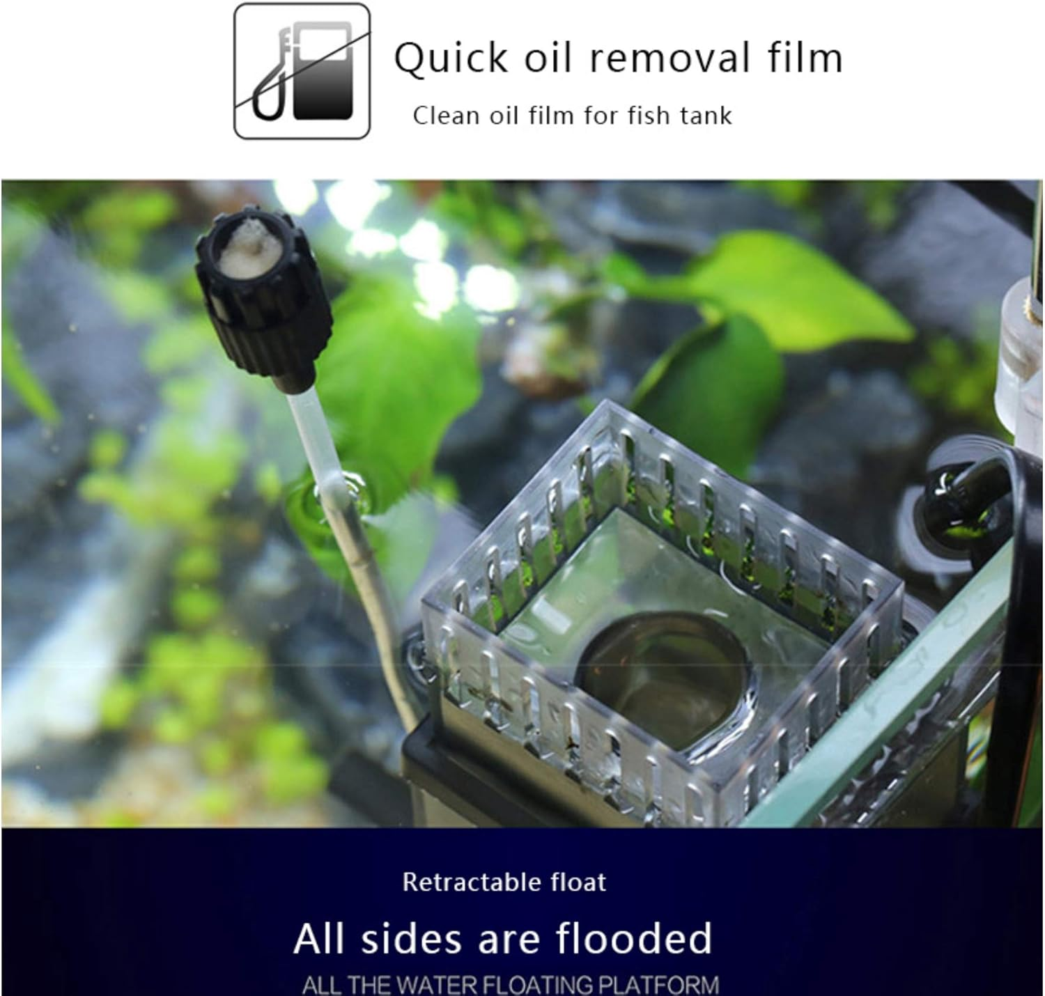 Marine Color Aquarium Surface Protein Skimmer 5W JY03 Aquarium Oil Film Processor JY-03 Oil Removal Filter Fish Tank Filter image number 6