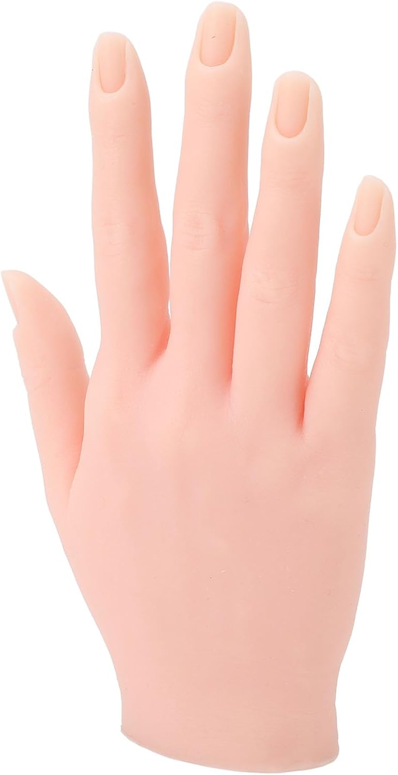 Silicone Nail Practice Hand, Flexible Bendable Fake Hand Mannequin for Nails Training Display. Good for Nail Art, Tattoos, Acupuncture Practice in Home Salon image number 4