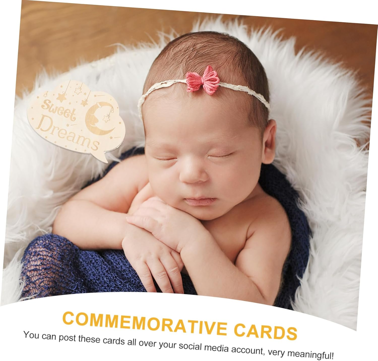 1 Set Monthly Milestone Cards Growth Commemorative Cards Capture Milestones with Double Sided Engraved Discs for Newborn Photo Props image number 6