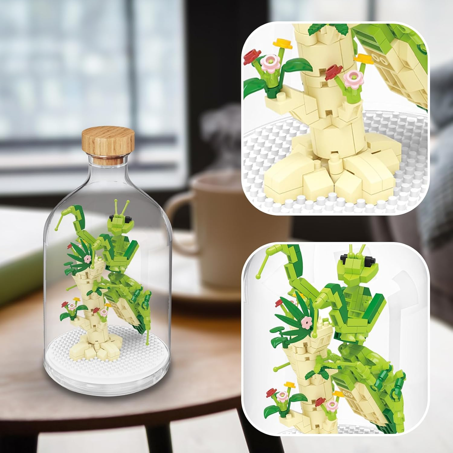 Cricket Insect Building Set with Plastic Bottles, Botanical Collection for Nature Lover, Creative Gifts for Woman Kids Age 8+ on Birthday Mother'S Day(384 Pcs) image number 3