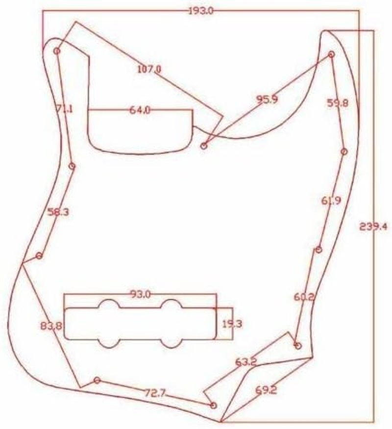 Dopro Jazz Bass 3D Printed Plastic Pickguard Fits Usa/Mexican 4 String Fender Jazz Bass Flower Pattern - Flower Pattern image number 2