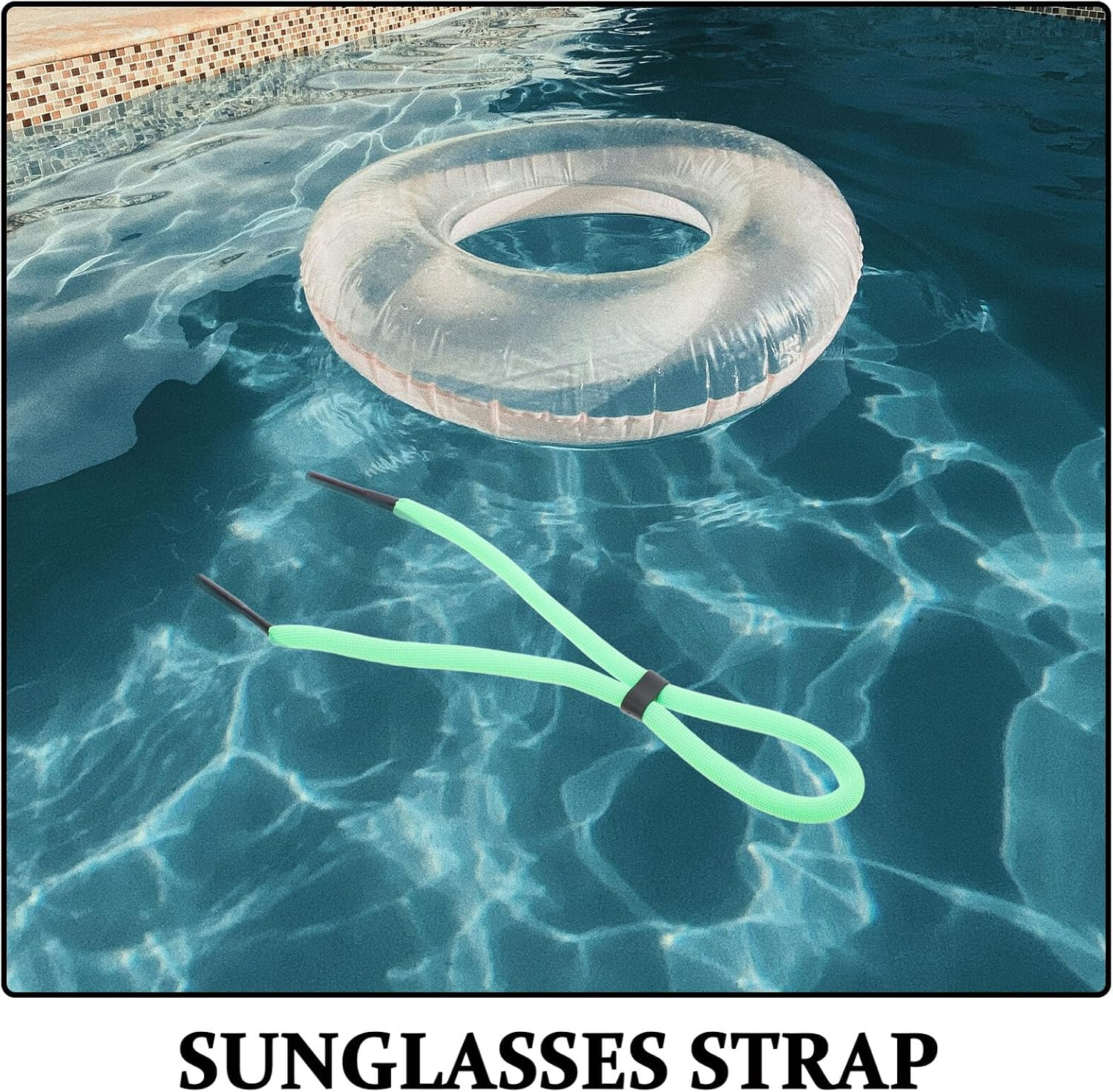 DEARMAMY 4Pcs Floating Sunglass Straps Adjustable Eyeglass Lanyards for Men Water Buoyant Floating Eyewear Retainer Cord for Kayaking Boating Swimming