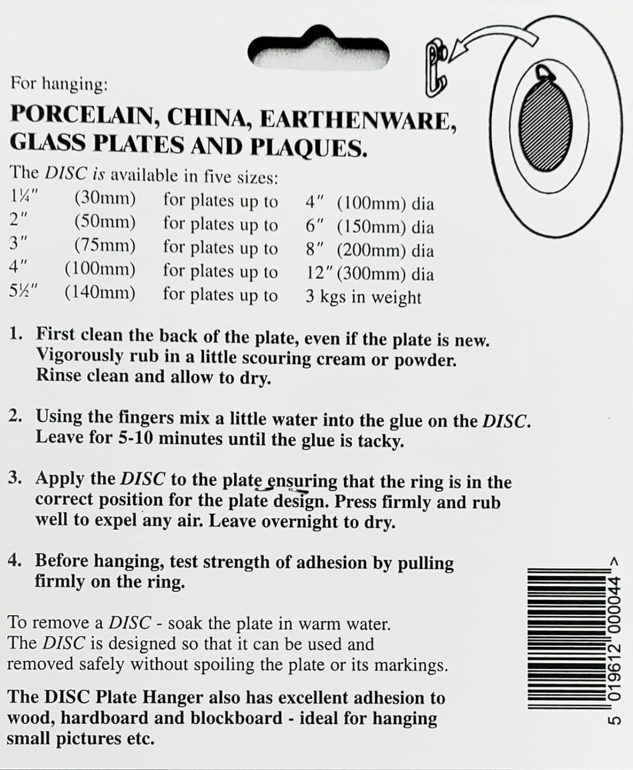 Disc Plate Hanger for Walls- Strong Invisible Plate Holder of Size 100Mm -Pack of 5 Self Adhesive Stick on Hooks for Picture Plate Hanging Wall Plate Holder Decoration Plate Hanging Disk. image number 1