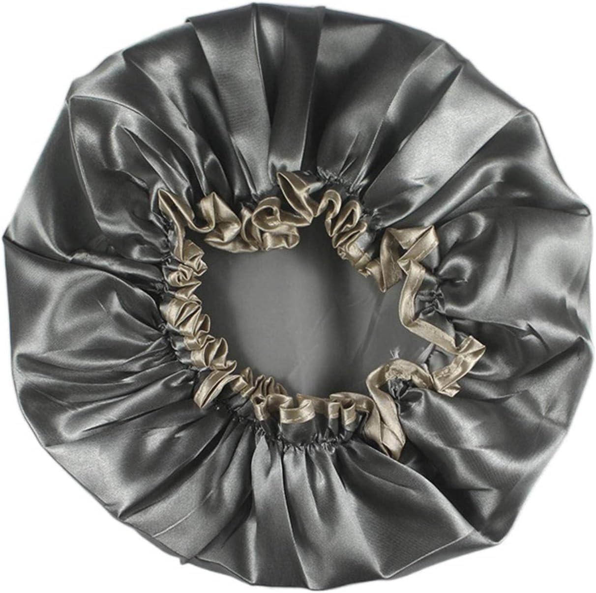 Affordable Luxury Style Product Women'S Double-Layer Thickened Waterproof Shower Cap Shower Cap Elastic image number 5