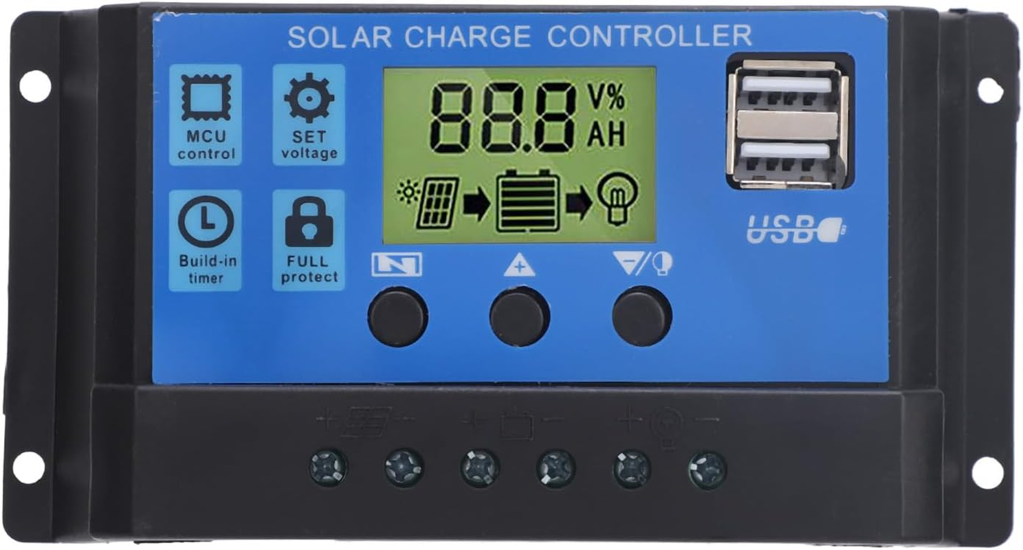 Solar Panel, 12V Solar Load Controller 10W 30A for Outside image number 5
